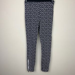 Lysse Black and White Patterned Leggings Sz XS